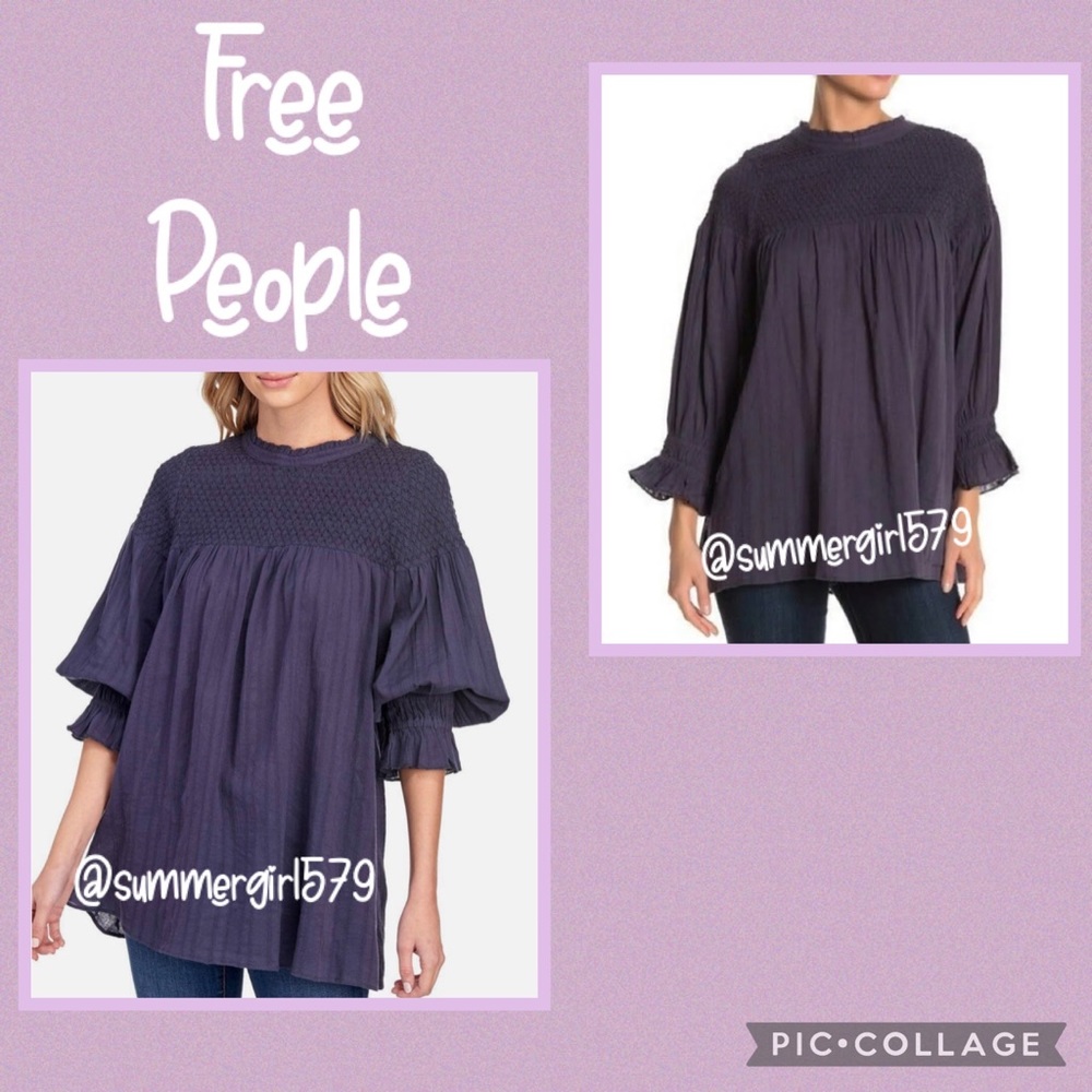 Free People Obi Mila Smocked Tunic Top